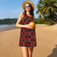 thumbnail image 3 of Balery Argyle Plaid Vestidos de verano para mujer con estampado: vestido holgado sin mangas, vestido playero informal y cómodo para días calurosos., 3 of 7