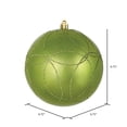 thumbnail image 3 of Vickerman 4.75" Celadon Candy Ornament with Circle Glitter Pattern, 4 per Bag, 3 of 4