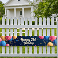 thumbnail image 5 of LUUFILx Happy 21st Birthday Banner Backdrop Balloon Party Supplies Celebration Decoration Background Festive Decor Event Props Celebration Photography, 5 of 8