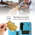 thumbnail image 3 of Design for Galaxy S23 Plus Case with Credit Card Holder Slot PU Leather Wallet Phone Cases Stand Kickstand Durable Shockproof Protective Cover for Samsung S23+ Women Men 6.6 inch Blue, 3 of 12