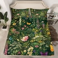 thumbnail image 2 of Manfei Flying Gradient Butterflies 4pcs Bed Sheets for Girls Female Teens,Chic Flowers King Sheets,Spring Graden Super Cozy Sheet Set,Luxury Bedroom Decor, 2 of 7