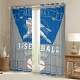 thumbnail image 2 of Homewish Gamer Gaming Blackout Curtains Set of 2 (52x84 Each),Baseball Sport Window Curtains,Gray Blue Curtains and Drapes For Boys,Ultra Soft Home Decor, 2 of 6