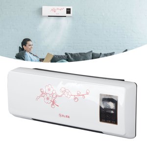 Électrique Space Chauffage, télécommande Space Réchauffeur pour ventilateur de chauffage mural intérieur affichage numérique Air Ventilateur de chauffage de circulation ventilateur électrique pour chambre, maison, bureau