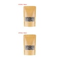thumbnail image 3 of Transemion 10pcs Snack Bags Kraft Paper Window Paper Window Candy Bags Sealing Portable Cookie Bread Pouches 18*30 2Set, 3 of 6