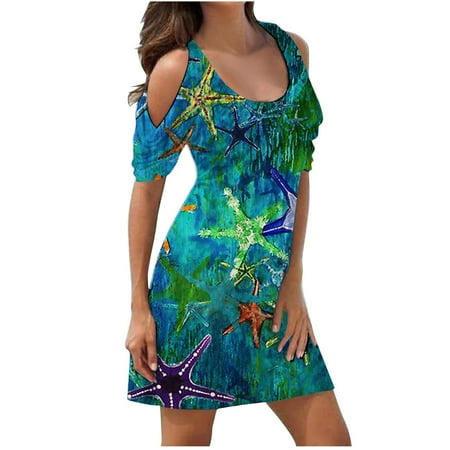 

Ziloco Short Sleeve Round-Neck Dress Corset Dress For Women Women’s Fashion Printed Short Sleeve Round-neck Long Dress