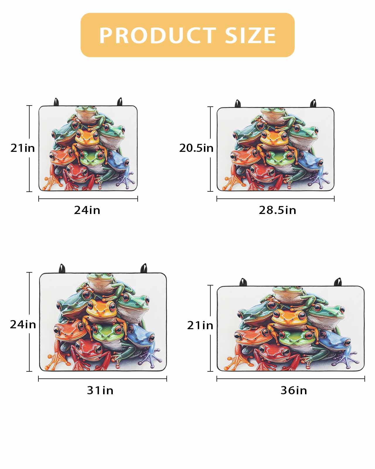 nqOlkjepod Large Induction Cooktop Protector Mat 36"x21", Frogs Prints Stove Top Covers for Electric Stove, Modern Colorful Animals Decorative Stove Burner Cover Mats, Glass Top Stove Cover