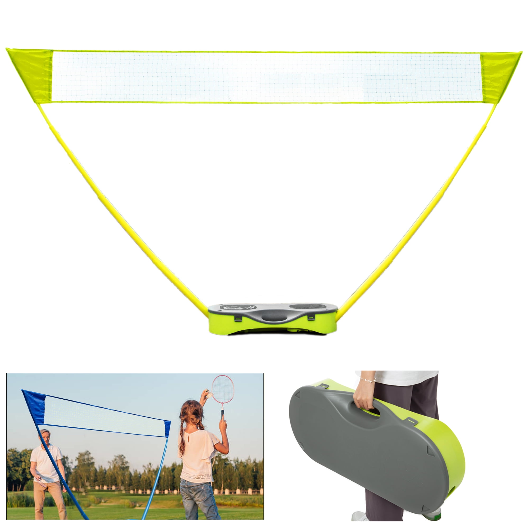 SAYFUT 3 in1 Portable Badminton Net Set with Stand Carry Bag, Folding