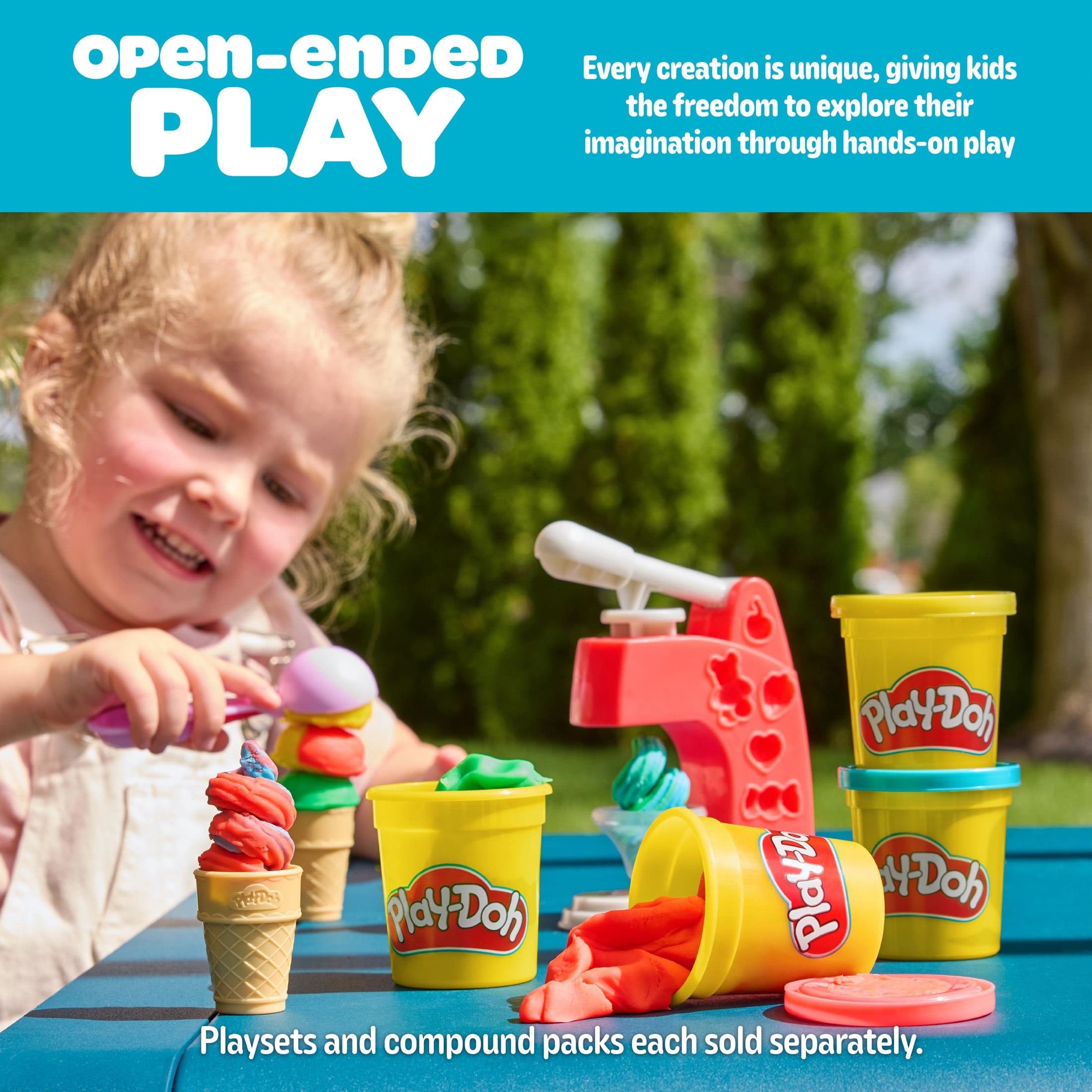 Play-Doh 4-Pack Classic Colors Modeling Compound, 3 oz Cans, Classroom Arts & Crafts for Kids 2+