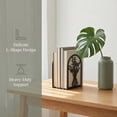 thumbnail image 6 of Unique Bargains Floral Metal Flower Design Bookends for Shelves Black Style B 4.7"x3.5"x7", 6 of 6