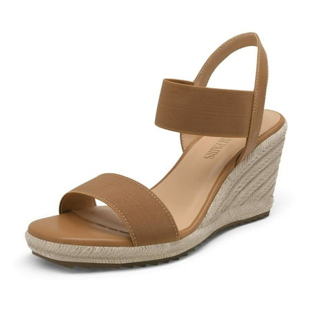 

Women Elastic Ankle Strap Open Toe Espadrilles Wedge Sandals Summer Casual Shoes