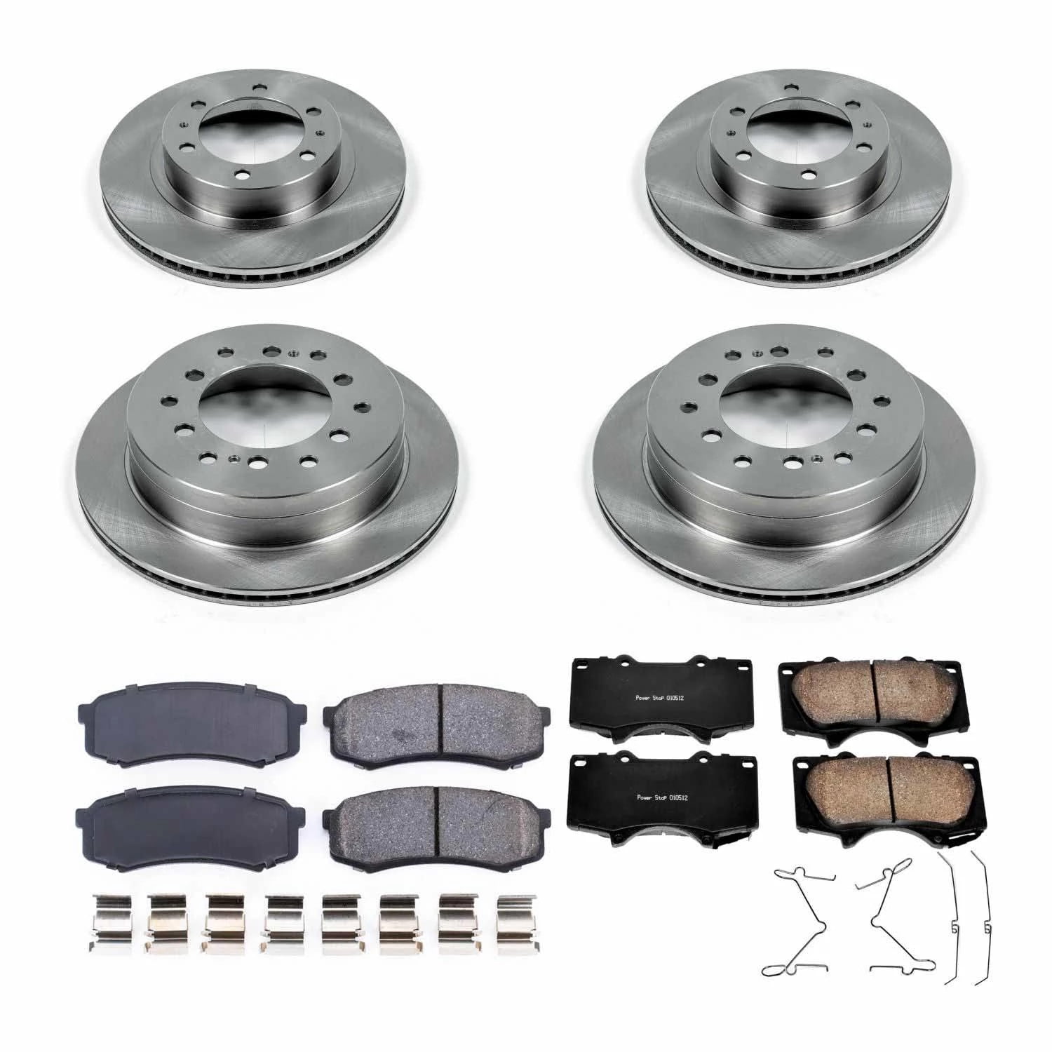 Power Stop Front and Rear Stock Replacement Brake Pad and Rotor Kit KOE138