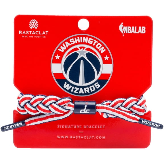 Rastaclat Basketball Washington Wizards Away Braided Bracelet - White & Navy