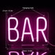 thumbnail image 2 of Letreros de neón Rose Bar, letrero de luz LED de neón con base acrílica, luz de pared de neón USB, letrero de luz LED colgante para casa, bar, pub, cóctel, cerveza, juego, fiesta., 2 of 5