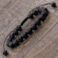 thumbnail image 2 of Adjustable BLACK Lava Rock Aromatherapy Bracelet, Essential oil, Yoga, 2 of 2