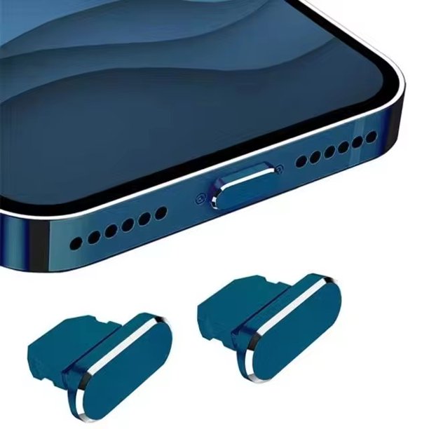 Enchufe antipolvo de Metal para iPad, puerto de carga para iPhone 14 Plus, 13, 12 Mini, 11 Pro Max, Xr, ios, accesorios de enchufe Lightning, 2 uds.