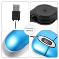 thumbnail image 4 of FELTECHELECTR Mini ratón óptico compacto de viaje con cable retráctil, Plug and Play, compatible con Apple, Dell, HP, Lenovo y Windows., 4 of 6