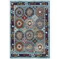 thumbnail image 2 of Modway Entourage 94.5x122" Odile Floral Moroccan Trellis Area Rug in Blue/Red, 2 of 8