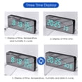 thumbnail image 6 of Digital Mirror Alarm Clock 115 RGB 3 Time Displays Luminance Adjustment Daily Alarm Voice Control Weekend Alarm Snooze Function Thermometer Clock USB/Battery Power Supply LED Colorful Clock, 6 of 9