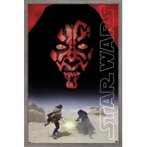 Star Wars: The Phantom Menace - Darth Maul One Sheet Wall Poster, 22.375" x 34" Framed