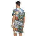 thumbnail image 2 of joogoo Men's Pajama Set Train in Winter Christmas V-Neck Pj Shorts Set 2 Piece Loungewear Sleepwear M, 2 of 7