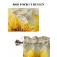 thumbnail image 6 of Vintage Sunflower Living Room Curtains 2 Panel, Pastoral Floral Retro Art Watercolor Cafe Window Treatment, Extra Long Farmhouse Bedroom Bathroom Kitchen Curtains Drapes 104"x72", 6 of 6