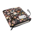 thumbnail image 3 of HELLHERO Cow Flowers Cute 1 pc Gift Zipper Bag 11.42 x 8.66 Inch Polyester Book Sleeve Cover Book Organzoer Holder with Handle Birthday Gift for Mother, 3 of 7