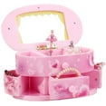 thumbnail image 1 of Pink Ballerina Jewelry Box, Small Musical Jewelry Storage Organizer with Mirror for Girls Kids Children, 1 of 7