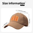 thumbnail image 2 of Baseball Cap Bent Eaves Design 6 Piece Cap Body Breathable Not Hot Plastic Cap Drag For Daily Travel Vacation Orangered Stripe Hand-Drawn Sketch_2 Khaki, 2 of 8