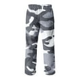 thumbnail image 6 of Domuza Men's Plush Warm Pajama Pants Fluffy Soft Fleece Relaxed Fit Stretch Waist Pjs Trousers Fall Winter Camo Straight Leg Lounge Sleep Pants Gray L, 6 of 6