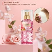 Bodybeau Bath and Body Set 4PCS Rose Scent,with Shower Gel, Body Mist,Body Scrub and Body Lotion