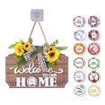 thumbnail image 1 of Corona con letras de madera intercambiables y placa rectangular de 12 piezas navideñas, 1 of 8