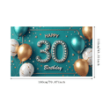 thumbnail image 2 of Balloon Decoration Happy Birthday Banner Metallic Balloons Confetti Design Photo Prop for 30th Birthday Celebration Party Event Decoration, 2 of 7
