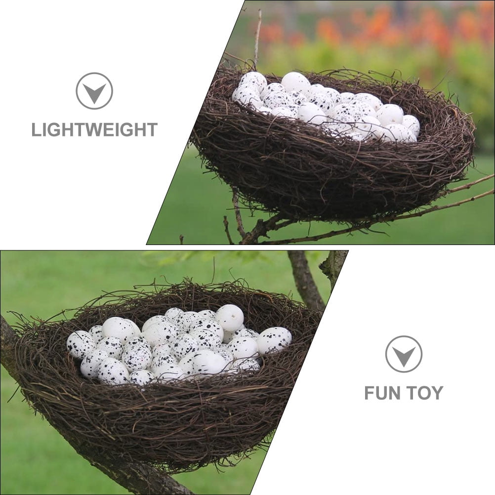 HOMEMAXS 160 pcs  Bird Nest  Stuffer Easter Bird Eggs Easter Decorative Foam Eggs Party Favors Supplies