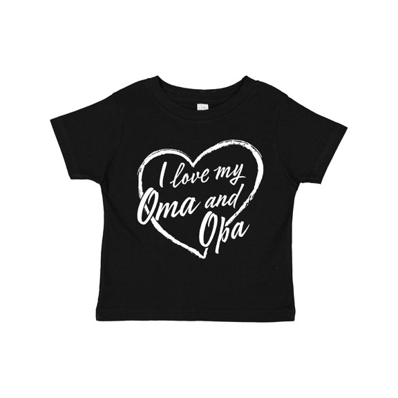 Inktastic I Love My Oma and Opa in White Chalk Heart Boys or Girls Toddler T-Shirt