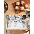 thumbnail image 5 of Grey Eucalyptus Leaves Placemats Set of 4, Watercolor Weeping Botanical Placemats for Dining Table, Place Mats for Kitchen Tabletop, Waterproof Wipeable Dining Table Mats Set, 5 of 9