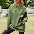 thumbnail image 6 of Womens Tops Casual Women's Solid Color Sweatshirt Women's Casual Long Sleeve Hooded Sweatshirt Solid Color Pullover Fashion Hoodie For Daily Wear Comfortable Loungewear, 6 of 7