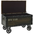 thumbnail image 3 of vidaXL Storage Bench with Castors 31.7" Solid Wood Fir, 3 of 6