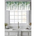 thumbnail image 2 of Curtain Valance for Windows,Spring Green Eucalyptus Leaves Watercolor Kitchen Valances Rod Pocket Short Curtains,Country Plant on White Window Treatment Panel for Bedroom Bathroom 42"x18", 2 of 7