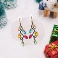 thumbnail image 4 of Pendientes de Navidad coloridos para mujer Pendientes de Navidad Pendientes lindos Pendientes de Navidad Regalos, 4 of 5