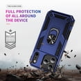 thumbnail image 3 of Pozyie Rugged Case for iPhone 17 Pro Max with Screen Protector, Full-Body Shockproof Protective Cover with Metal Magnetic 360° Rotating Ring Kickstand, Blue, 3 of 6