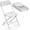 White, variant on PEXMOR 4 Pack Folding Chairs, Portable Plastic Chairs with Steel Frame for Outdoor, 350lb Capacity, White