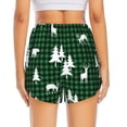 thumbnail image 2 of Lsque Christmas tree green plaid Printed Women's Running Shorts with Liner Pockets,Elastic Quick Dry Workout Athletic Gym Yoga Shorts,Womens High Waist Shorts-Small, 2 of 9