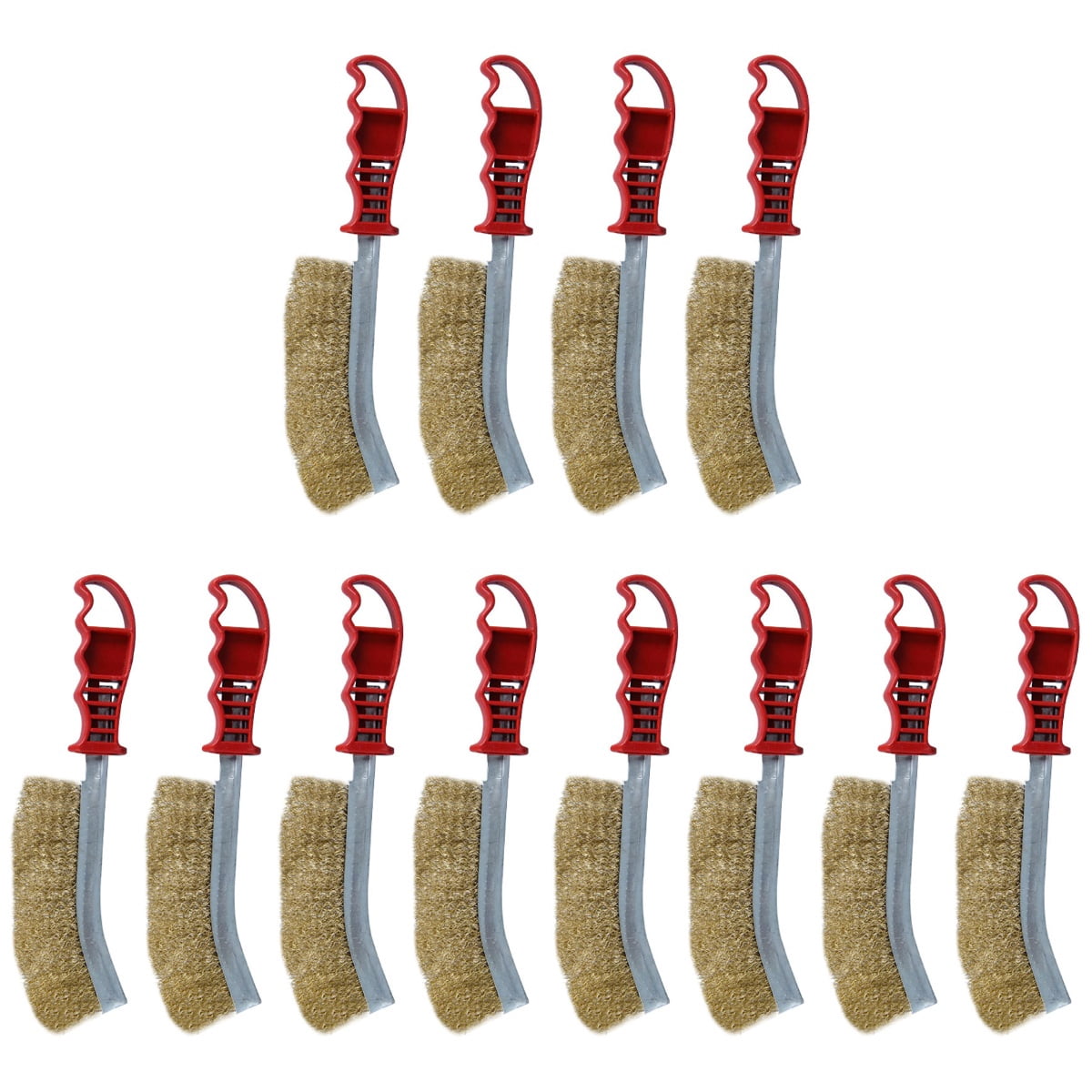 12 Pcs  Wear-resistant Grill Brush Convenient Grill Scrubber Portable Barbecue Brush Camping Supply