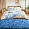 thumbnail image 6 of ZENELESS Super Soft Fluffy Rug for Bedroom,6x9 Cobalt Blue Anti-Skid Plush Floor Carpet for Living Room Home Decor, 6 of 7