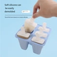 thumbnail image 4 of Kids Ice Pop Molds with Sticks, 5 Color Food Grade Silicone Tray, Easy Release DIY Maker, 4 of 6