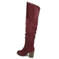 thumbnail image 4 of Journee Womens Kaison Stacked Heel Over The Knee Boots, Widths Available, 4 of 10