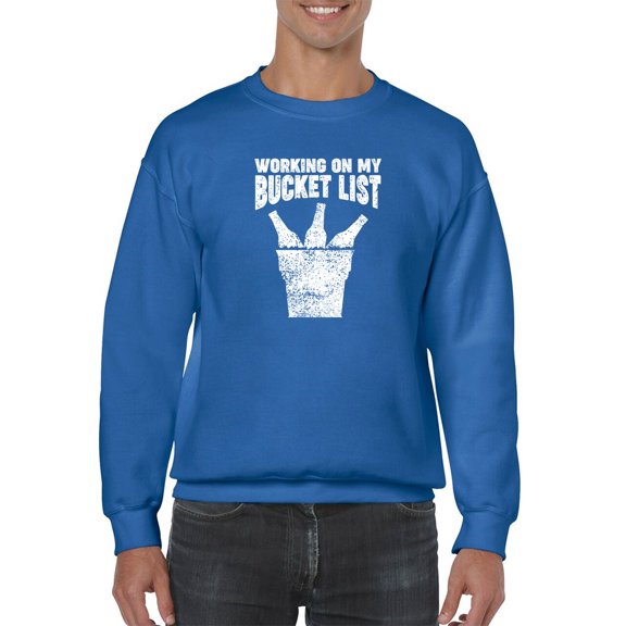 My Bucket List Design Sweatshirt Men -GoatDeals Designs, Male Medium