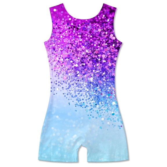 Aideaone Girls Gymnastics Leotards Toddler Unitard Biketard Clothes Cute Kid Dance Outfit 2-10T