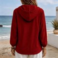 thumbnail image 4 of NominalSnug Zip up Hoodies for Women Long Sleeve Top Hooded Sweatshirts Loose Fit Jackets with Pocket, 4 of 7