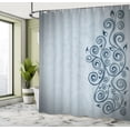 thumbnail image 4 of Ambesonne Ornamental Shower Curtain, Floral Swirls Ivy Ombre, 69"Wx84"L, Pale Grey, 4 of 4